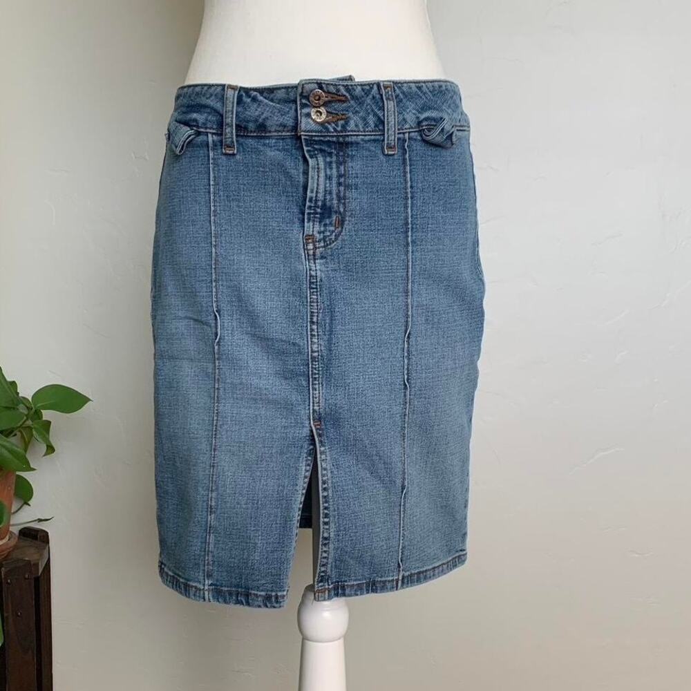 Denim LEI midi skirt